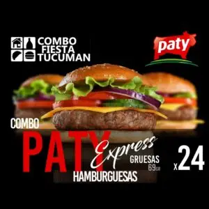 "Combo 24 hamburguesas Paty Gruesas 69g con panes y aderezos para cenas de 12-18 personas en Tucumán - San Miguel de Tucumán, Yerba Buena y Tafí Viejo"